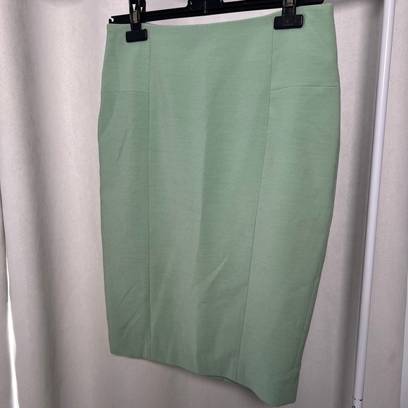 Light Green Blazer and Skirt Set - Picture 9 of 12